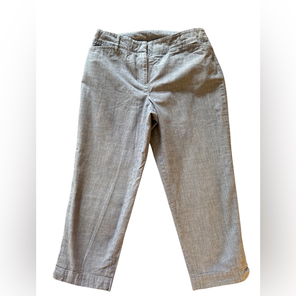 Light Blue cropped linen pants